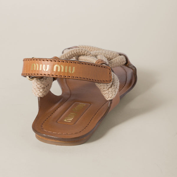 Natural - Flat Cord Sandals