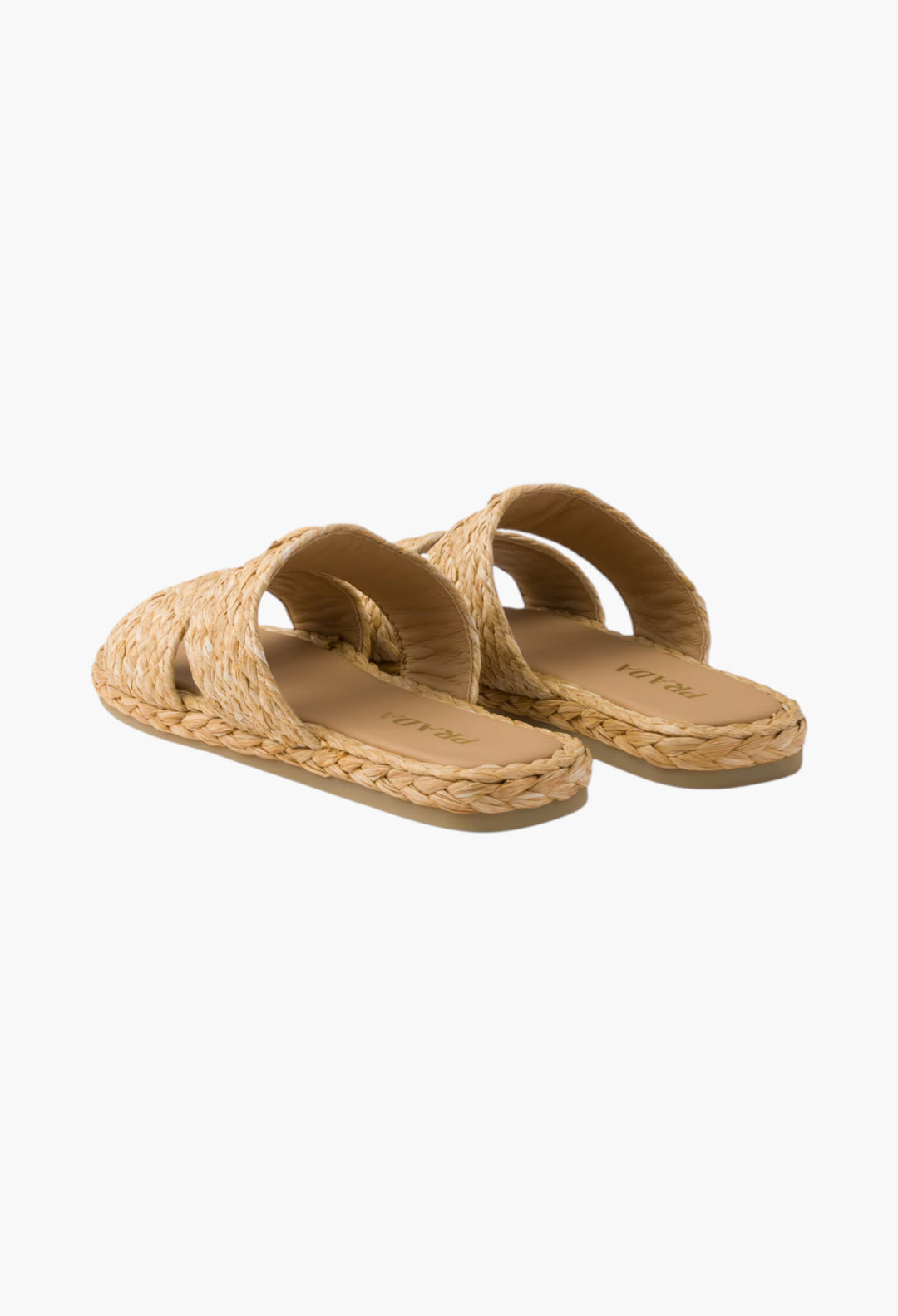 Natural - Raffia Slides - GLAM MODA