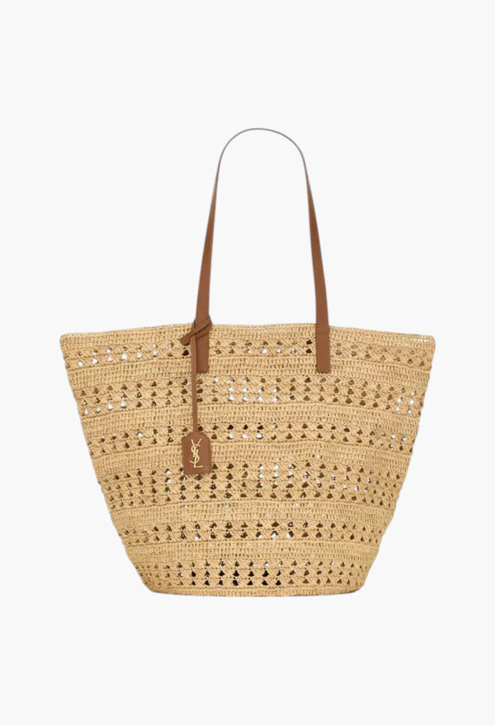 Naturel - Panier Medium Bag In Raffia - GLAM MODA