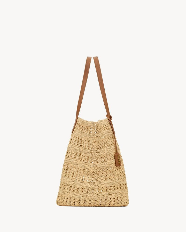 Naturel - Panier Medium Bag In Raffia - GLAM MODA