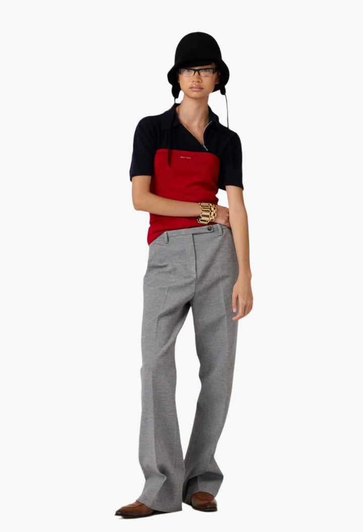 Navy - Cashmere Polo Shirt - GLAM MODA