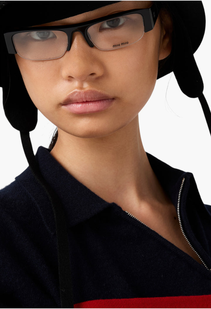 Navy - Cashmere Polo Shirt - GLAM MODA