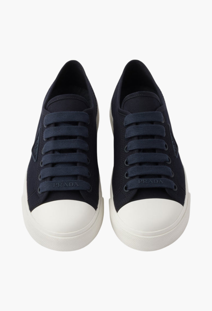Navy - Cotton Gabardine Sneakers - GLAM MODA