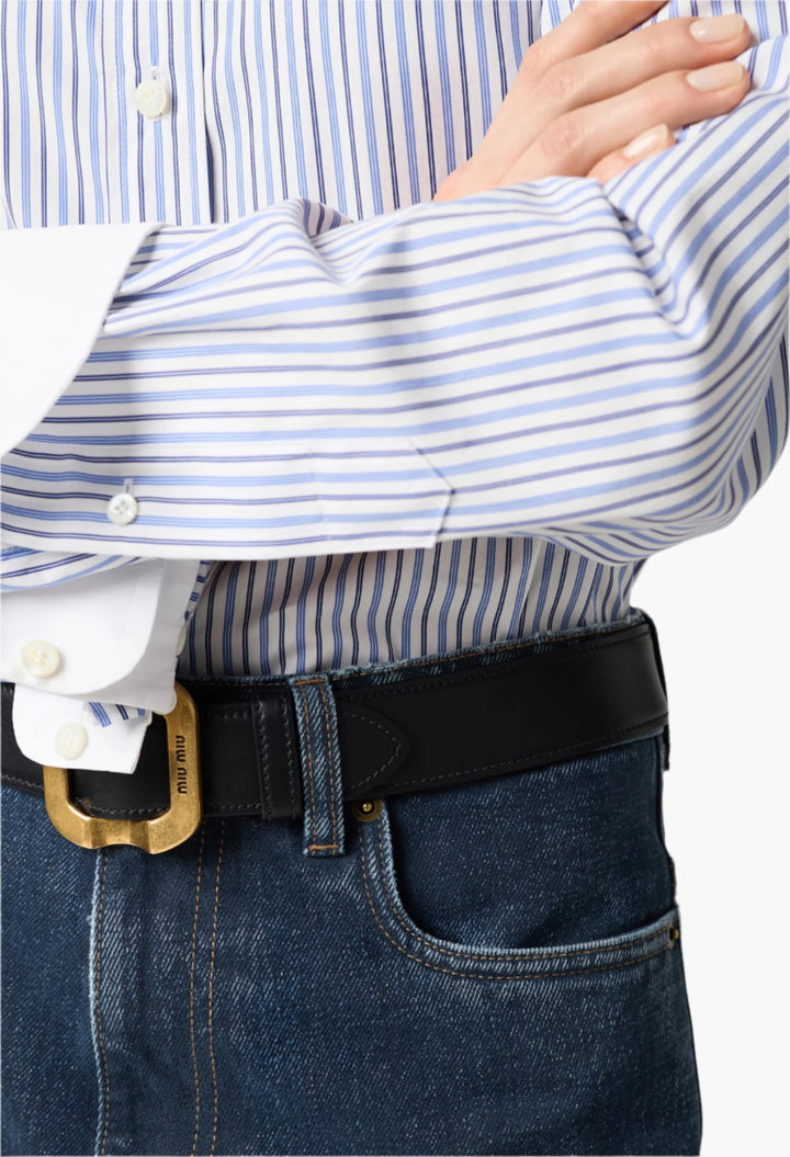 Navy - Flocked Denim Jeans - GLAM MODA