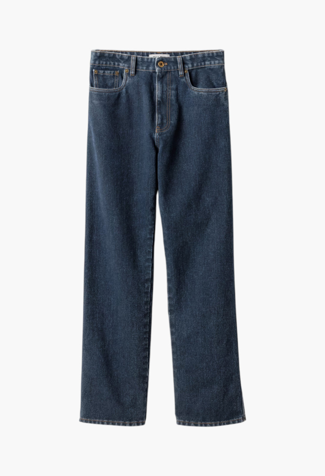 Navy - Flocked Denim Jeans - GLAM MODA