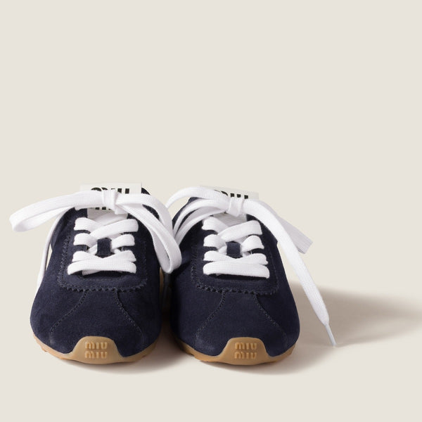 Navy - Plume Suede Mules