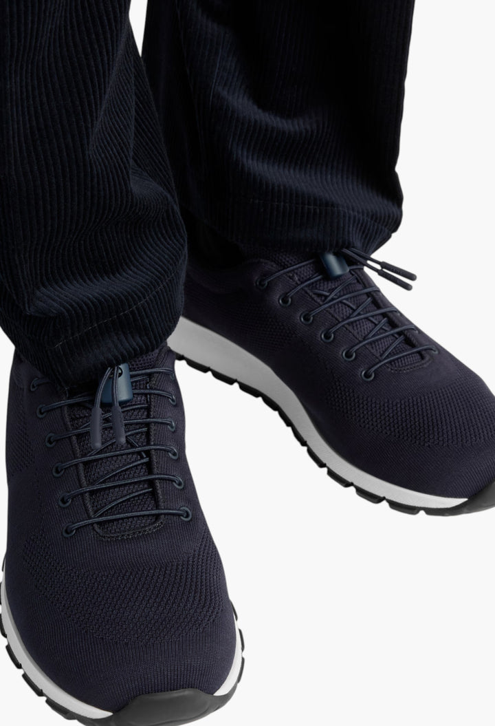 Navy - Stretch Knit Sneakers - GLAM MODA