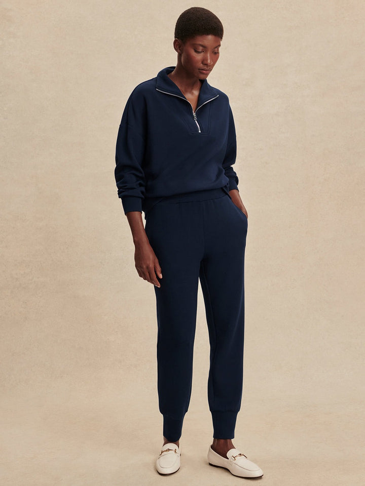 Navy - The Slim Cuff Pant 25" - GLAM MODA