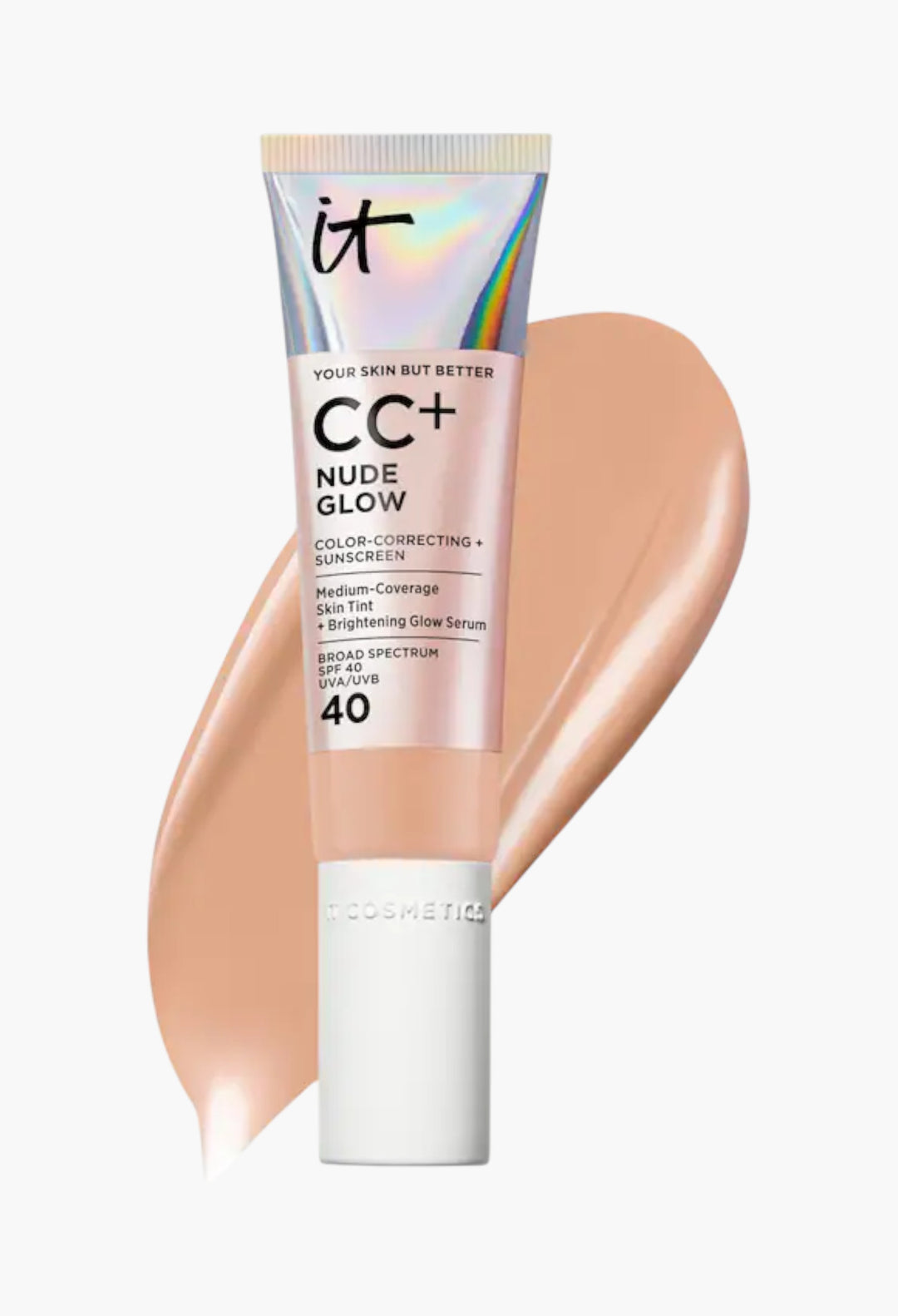 CC+ Nude Glow Lightweight Foundation + Glow Serum with SPF 40 and Niacinamide - GLAM MODA