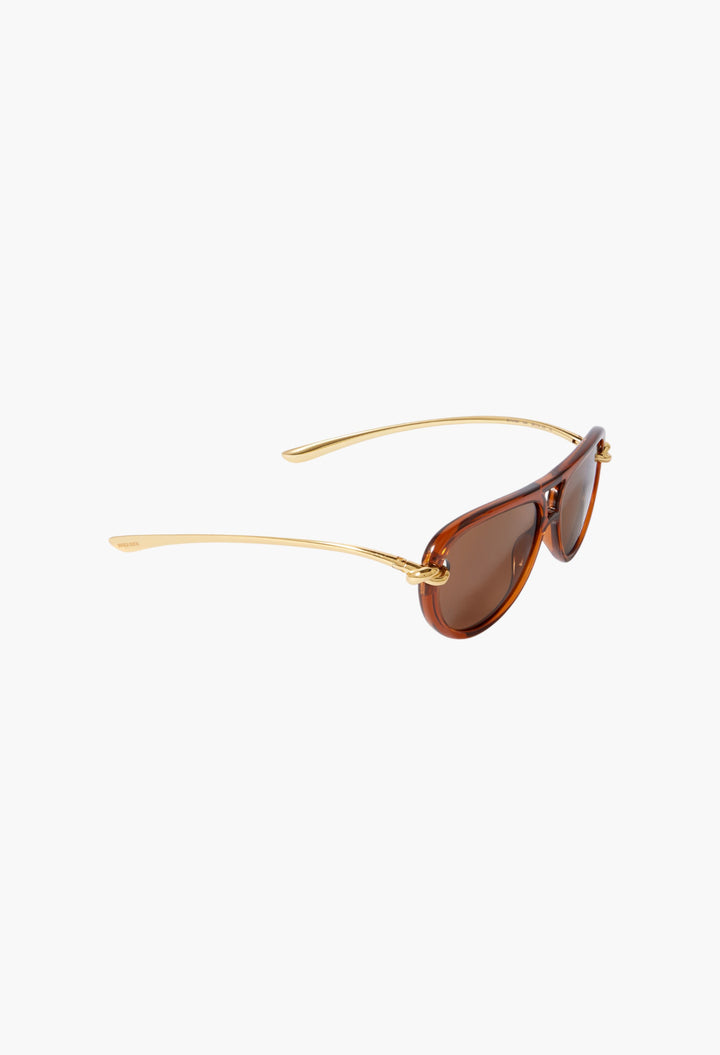 New Knot Aviator-Style Acetate And Gold-Tone Sunglasses - GLAM MODA