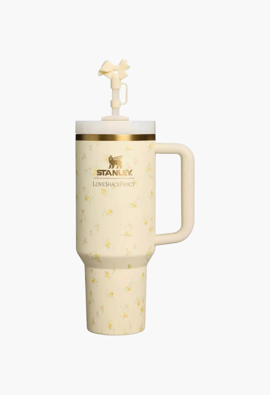 STANLEY X LOVESHACKFANCY- THE QUENCHER H2.0 FLOWSTATE TUMBLER IN LEMON HAZE | 40OZ