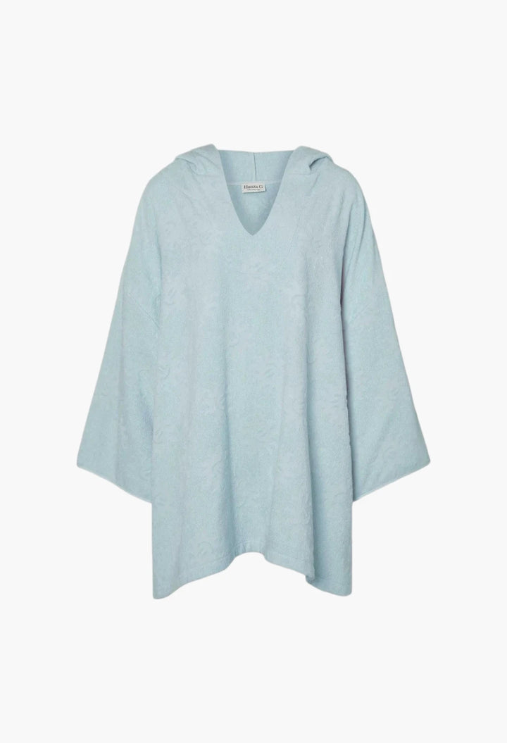 Sunny Towelling Hooded Poncho Ice Blue