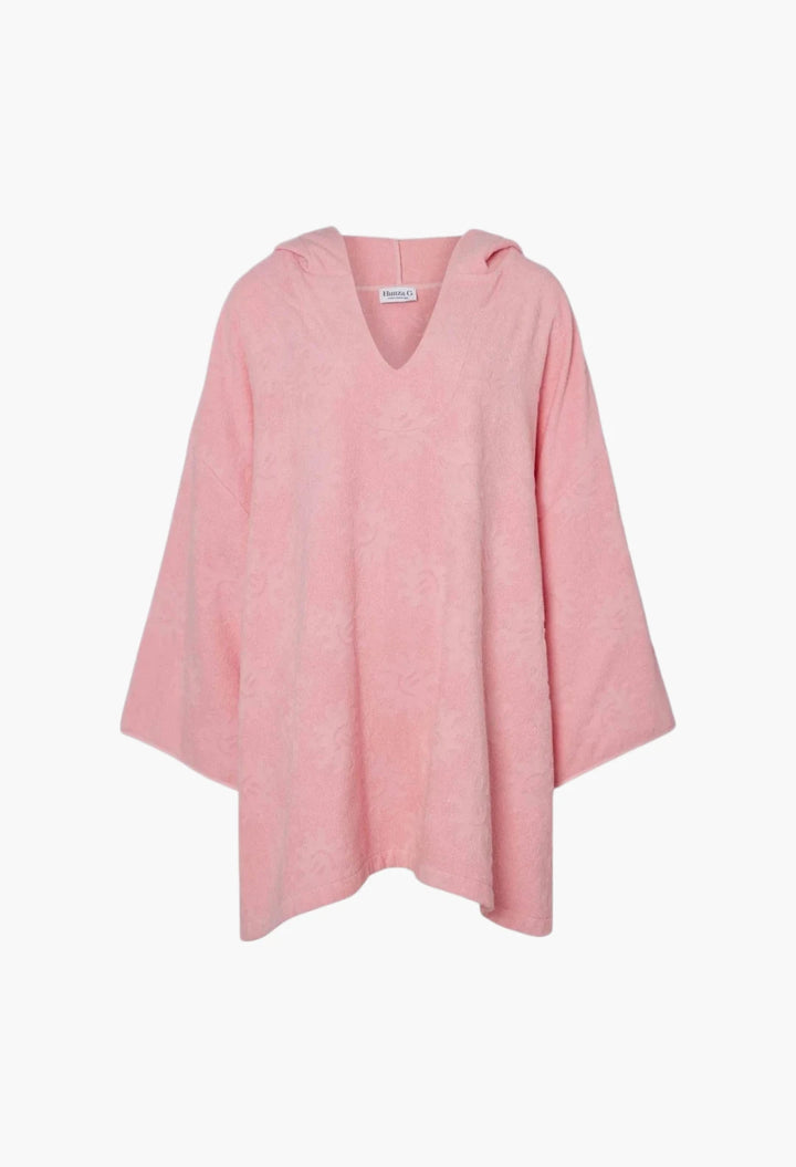 Sunny Towelling Hooded Poncho Ice Blue