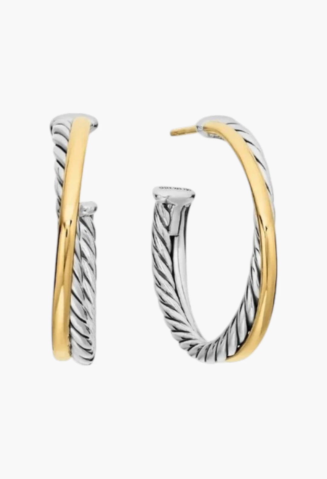 Crossover Hoop Earrings