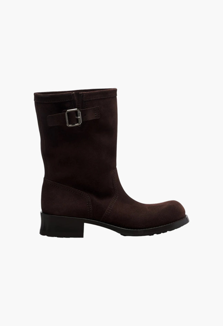 Shard suede biker boots