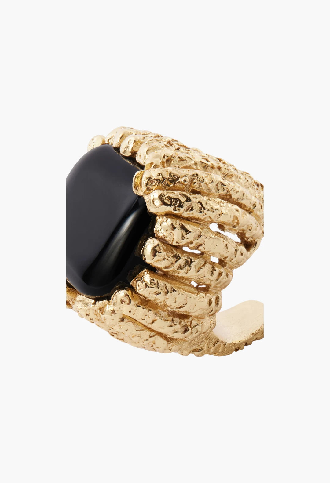 Bosco18-karat gold-plated pewter resin ring