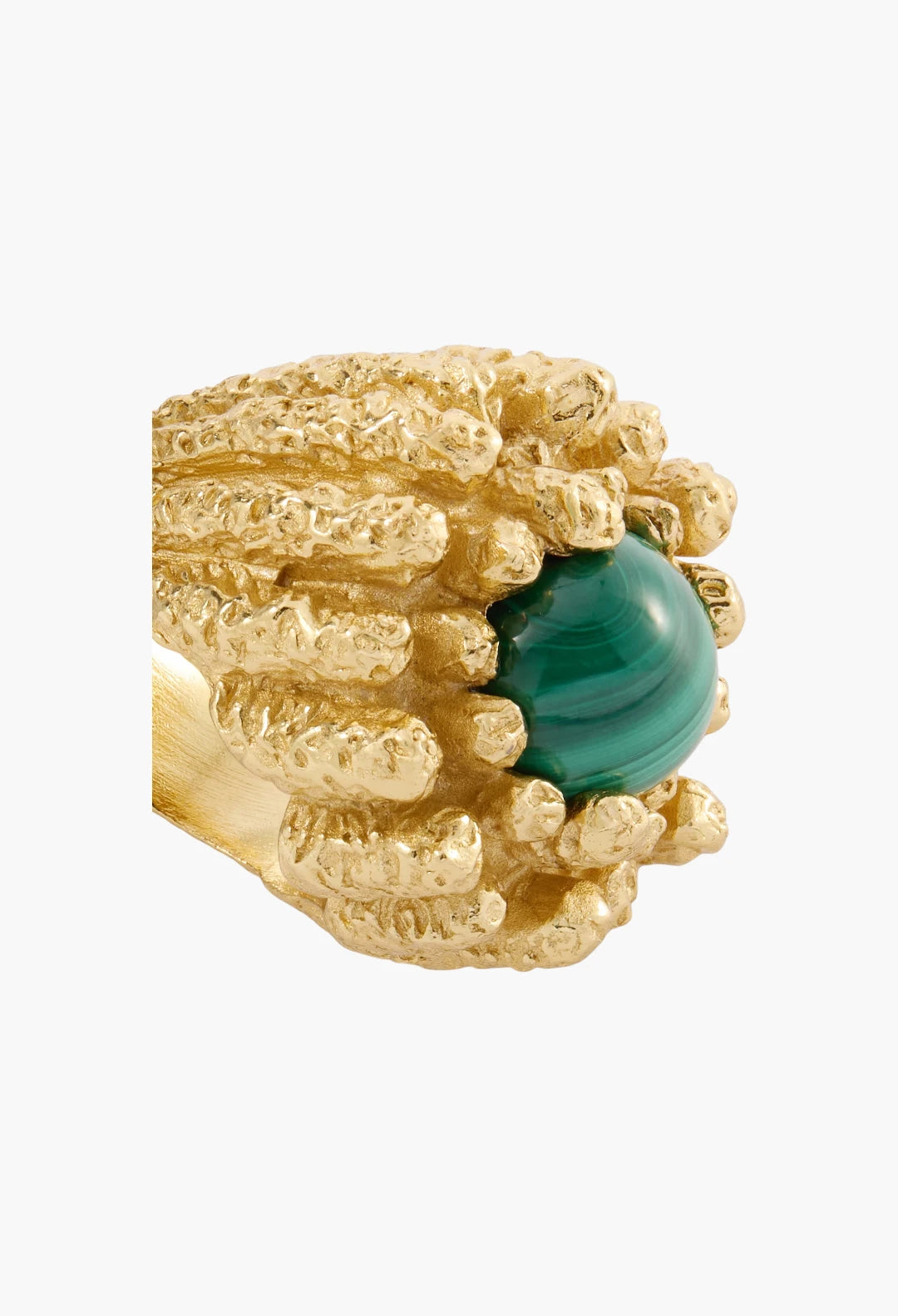 Lia 18-karat gold-plated pewter and resin ring