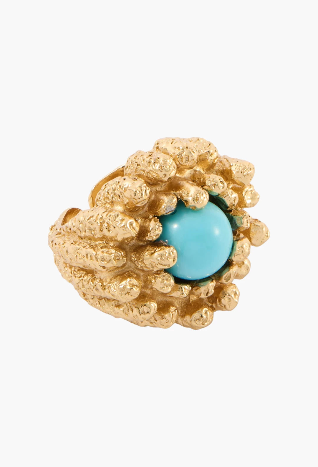 Lia 18-karat gold-plated pewter and resin ring