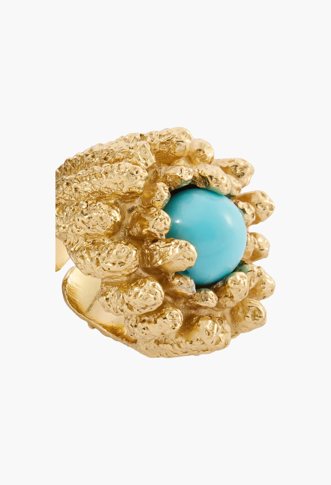 Lia 18-karat gold-plated pewter and resin ring