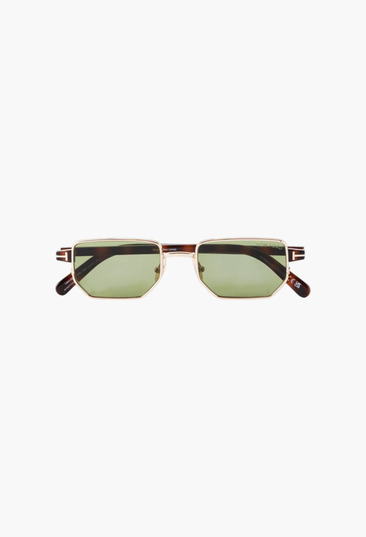 Liam-02 square-frame gold-tone sunglasses