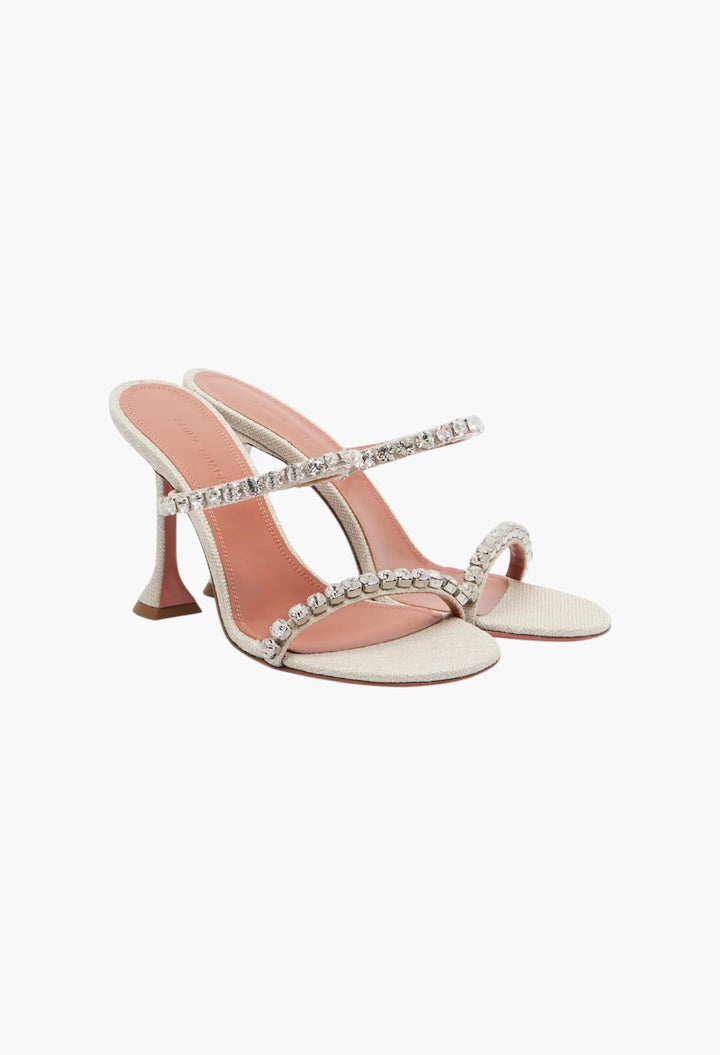 Gigi embellished canvas mules
