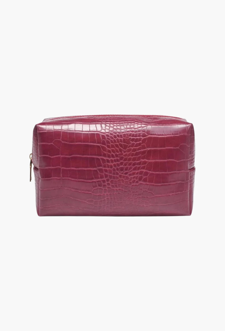Faux Croc Cosmetic Pouch