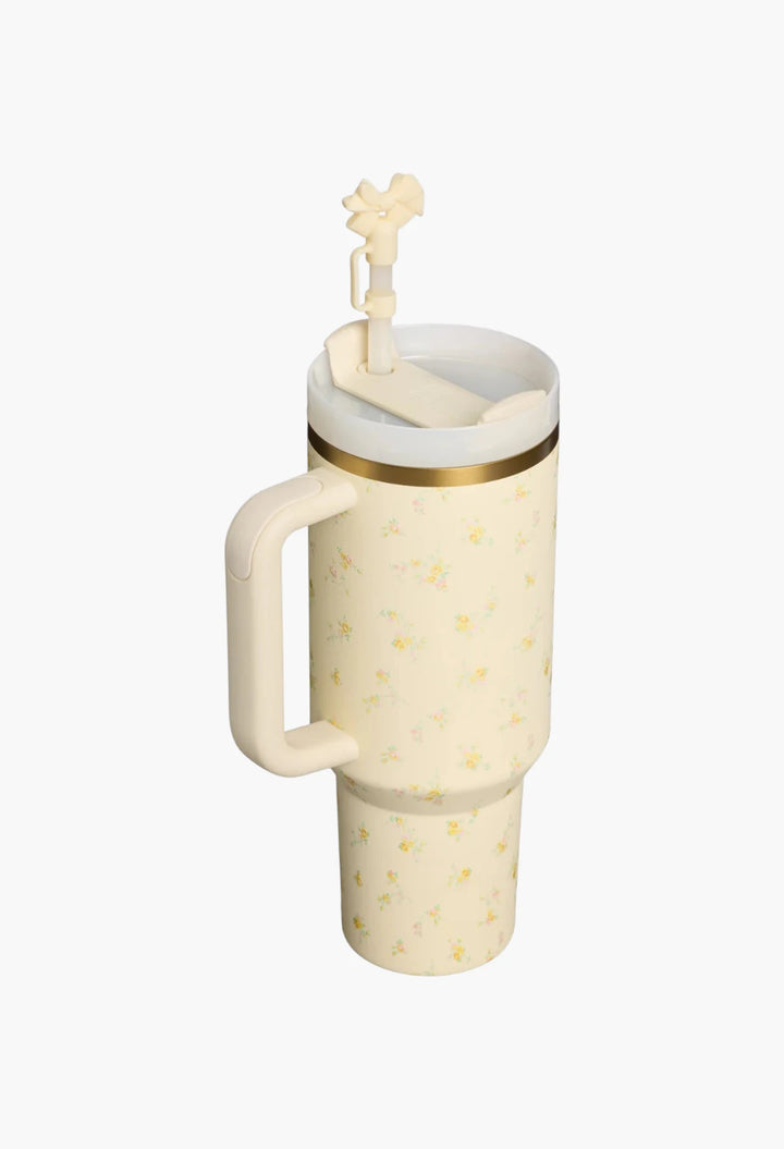 STANLEY X LOVESHACKFANCY- THE QUENCHER H2.0 FLOWSTATE TUMBLER IN LEMON HAZE | 40OZ