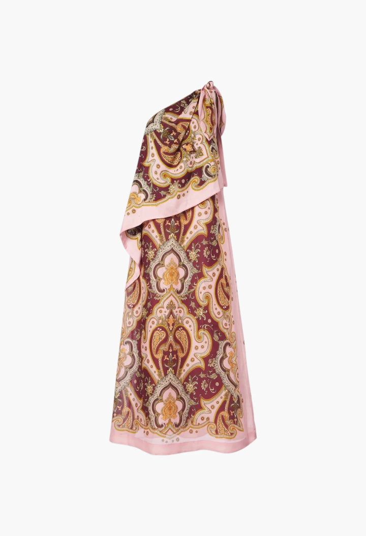 Porter Printed One-Shoulder Maxi Dress