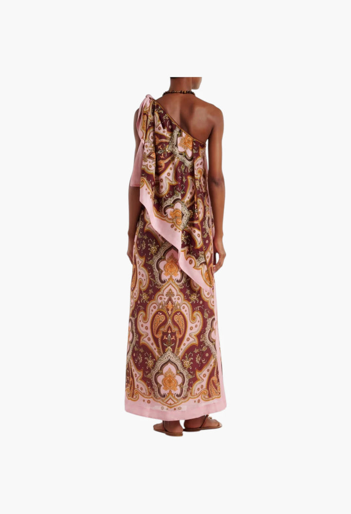 Porter Printed One-Shoulder Maxi Dress