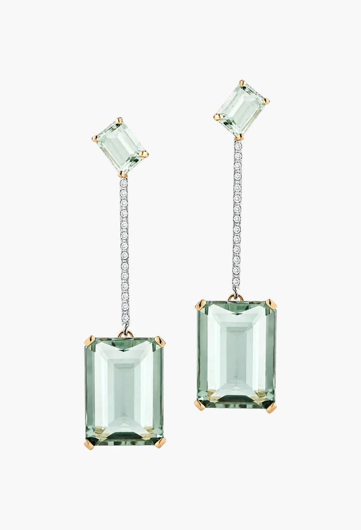 14kt Gold Mint Green Earring