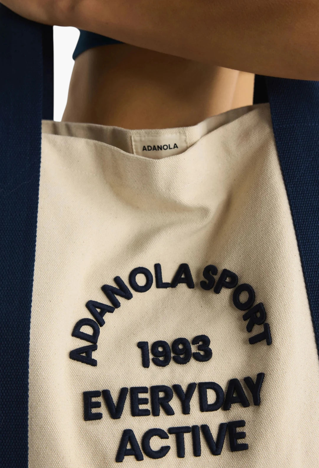 Adanola Sport 93 Tote Bag - Cream/Navy Blue