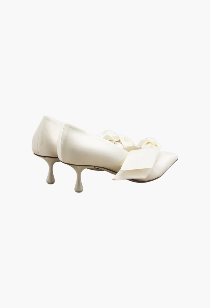 Issy bow-detail satin pumps
