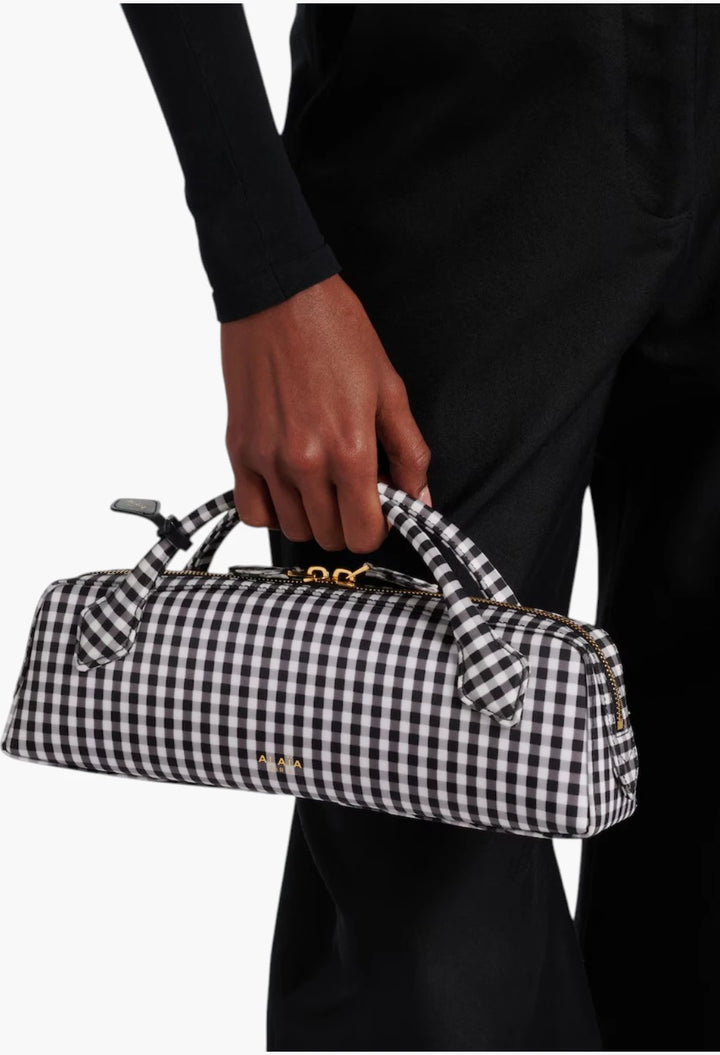 Le Teckel gingham top-handle bag