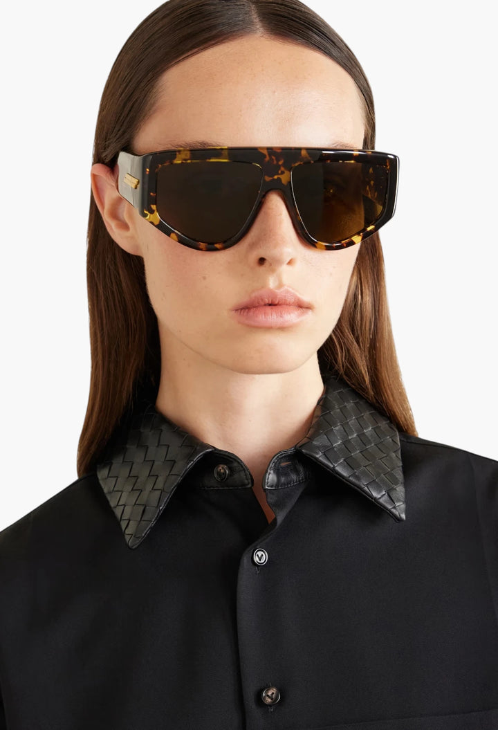 Ribbon Mask D-frame recycled-acetate sunglasses