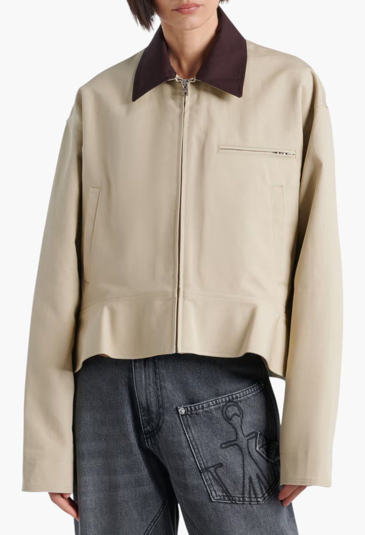 Nougat/Chocolate - Cotton Jacket - GLAM MODA