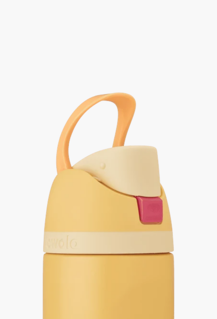 GLAM MODA Disney Princess Collection insulated stainless steel water bottle with yellow finish and carry loop