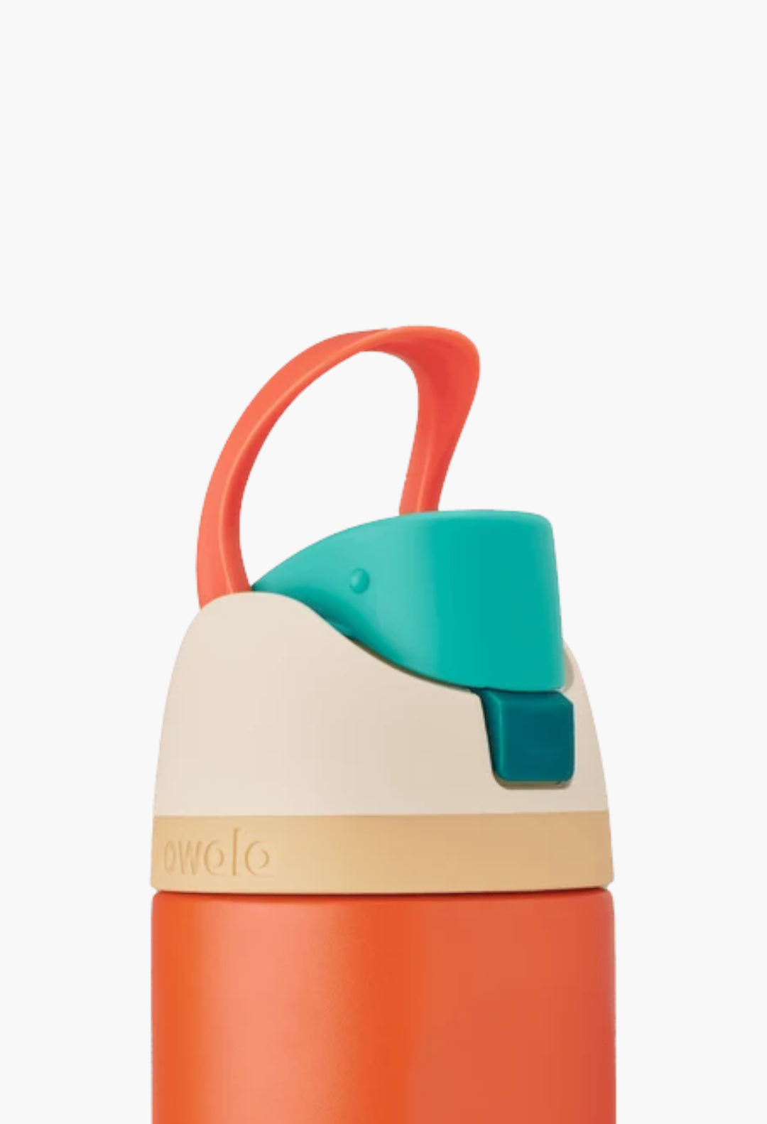 GLAM MODA Disney Princess FreeSip insulated stainless steel water bottle with orange base and teal lid detail