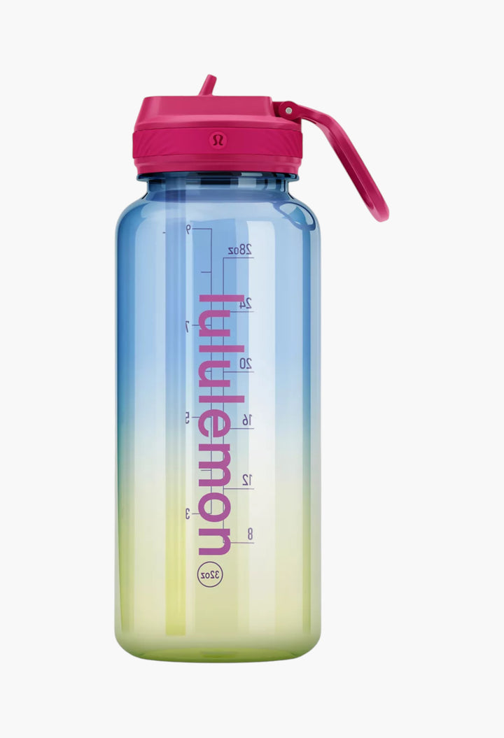 Back to Life Clear Bottle 32oz Straw Lid - GLAM MODA