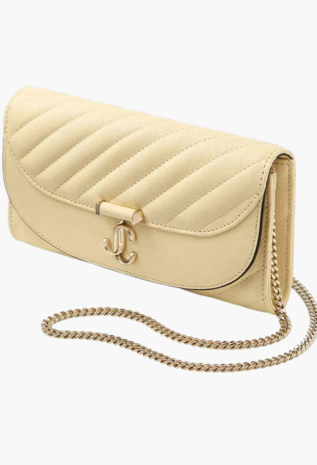 Off White - Curve Chain Wallet In Leather - GLAM MODA