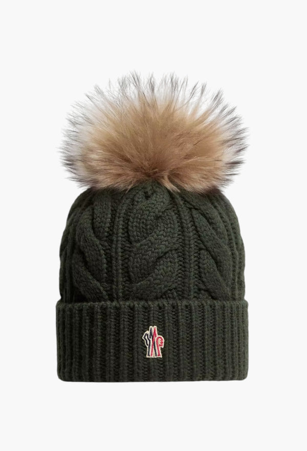Wool & Cashmere Beanie With Pom Pom