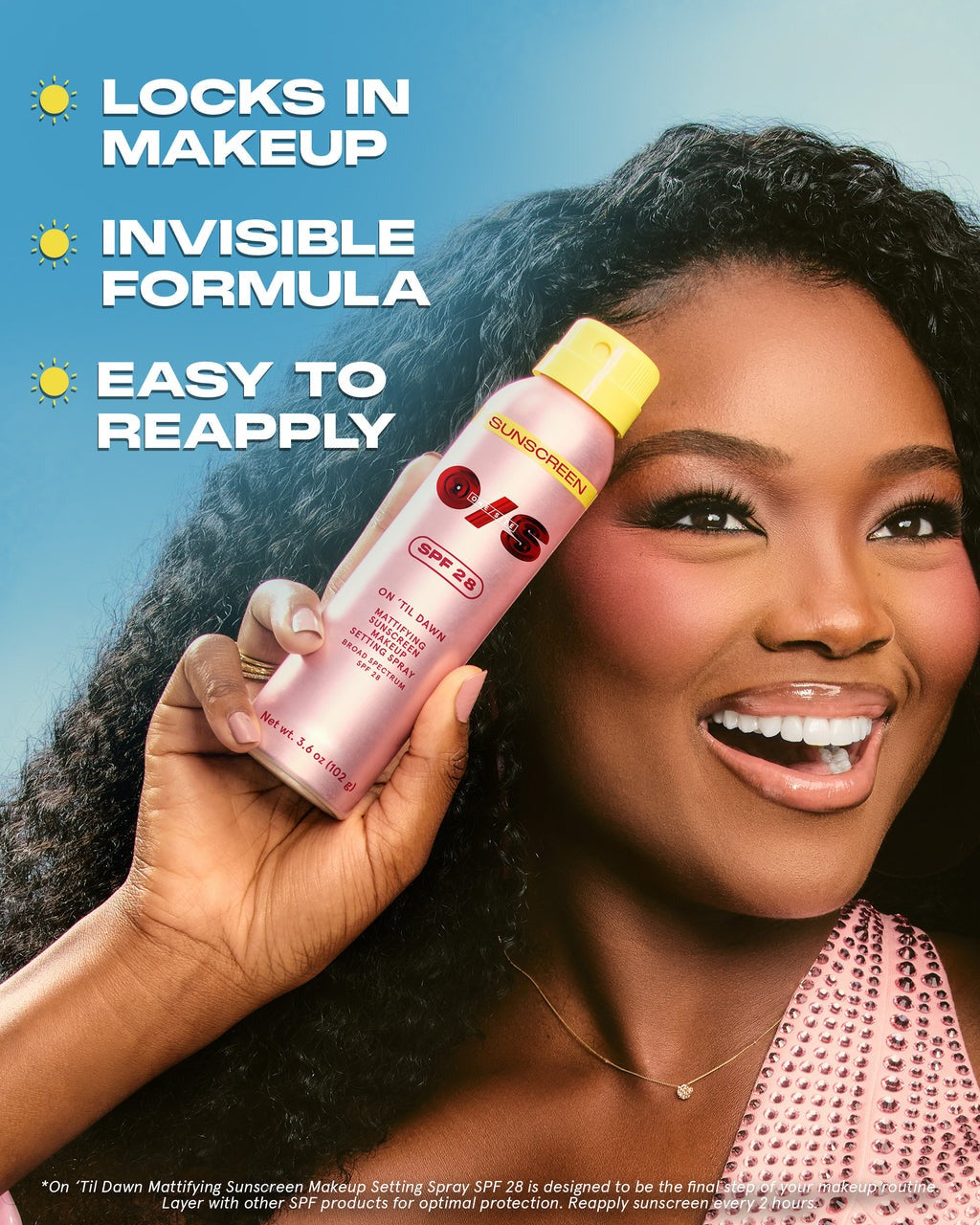 On ‘Til Dawn Mattifying Sunscreen Makeup Setting Spray SPF 28 Full-Sized - GLAM MODA