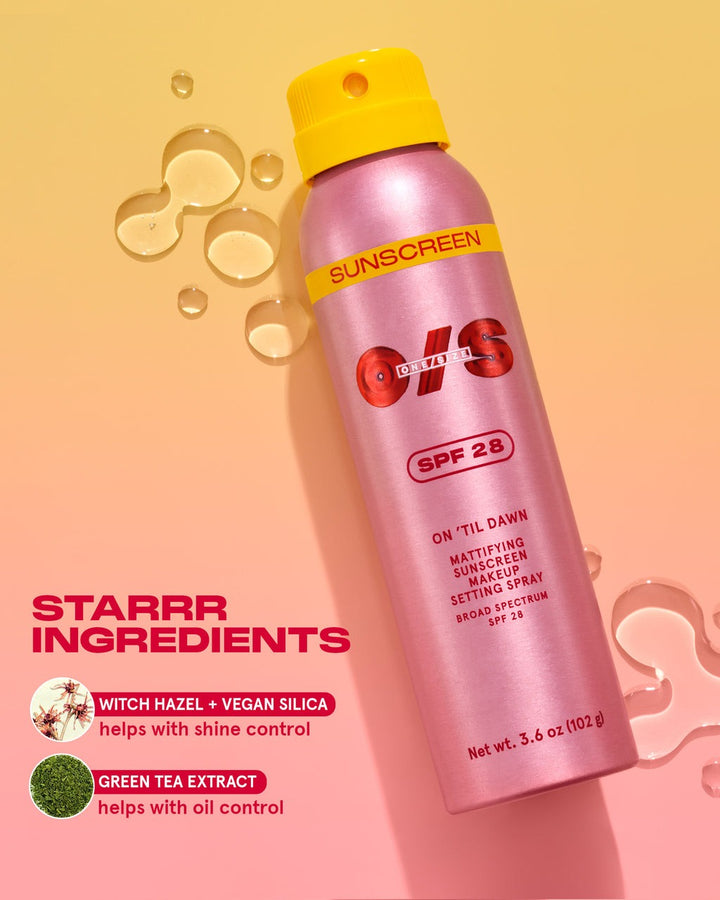 On ‘Til Dawn Mattifying Sunscreen Makeup Setting Spray SPF 28 Travel-Sized - GLAM MODA