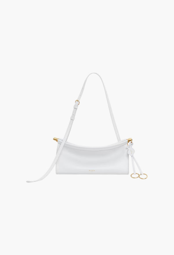 Optic White - Le Click East West Small Bag In Leather
