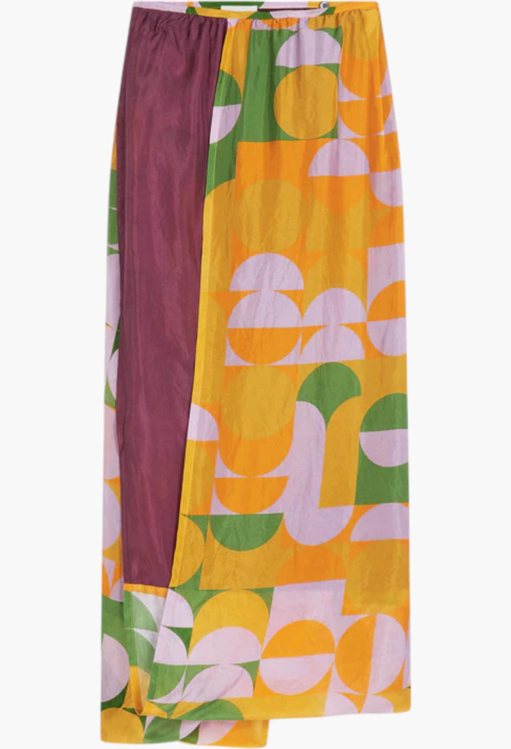 Orange - Silk Wrap Skirt - GLAM MODA