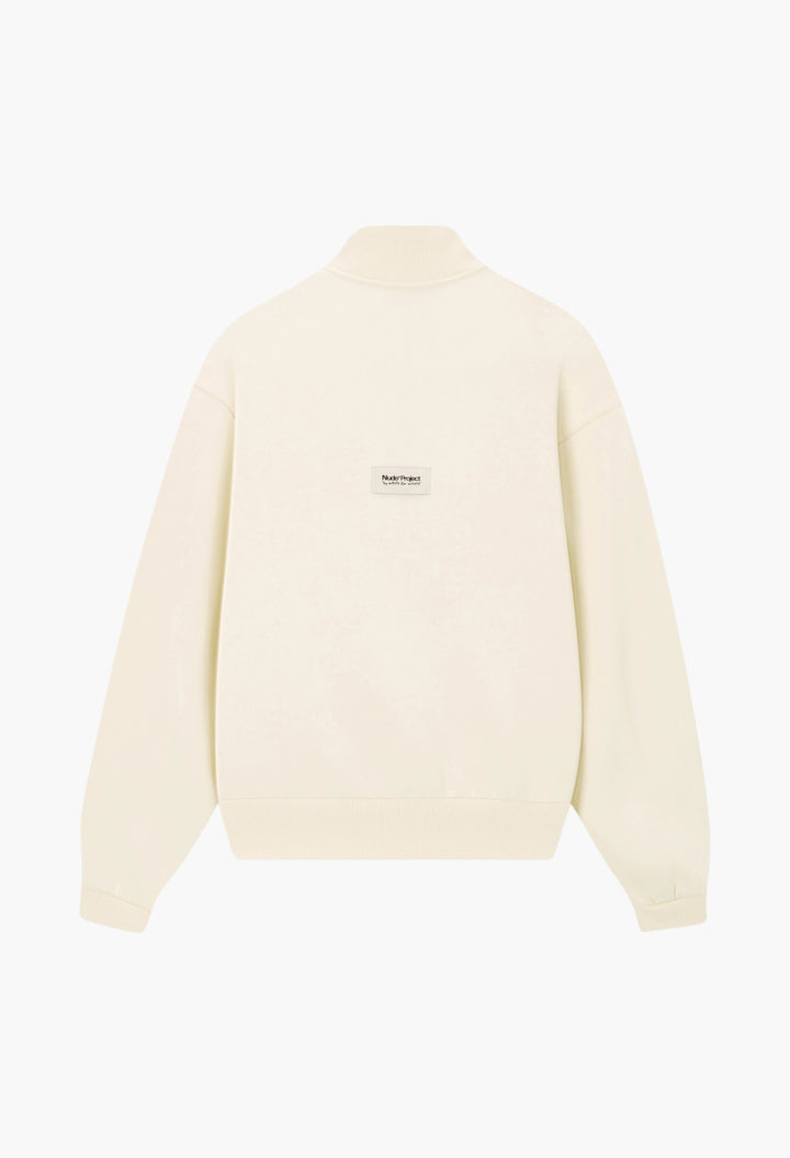 Origins Quarter-Zip Marshmallow - GLAM MODA