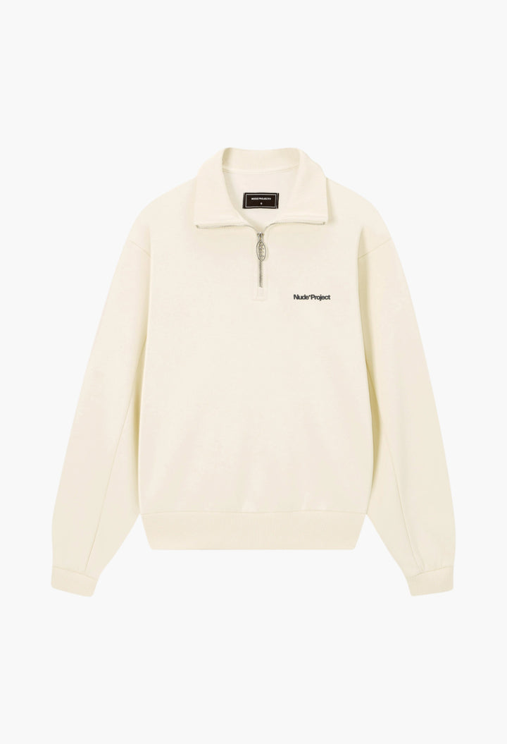 Origins Quarter-Zip Marshmallow - GLAM MODA