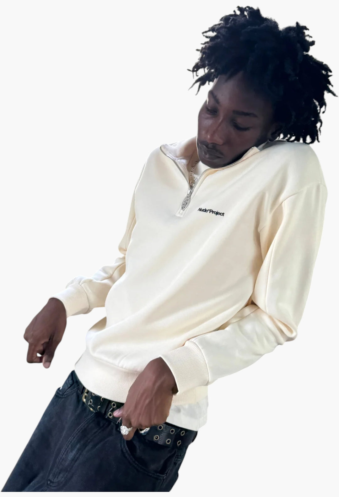 Origins Quarter-Zip Marshmallow - GLAM MODA