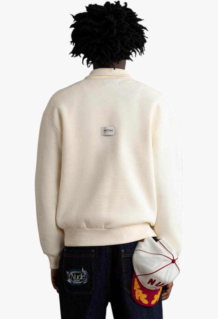 Origins Quarter-Zip Marshmallow - GLAM MODA