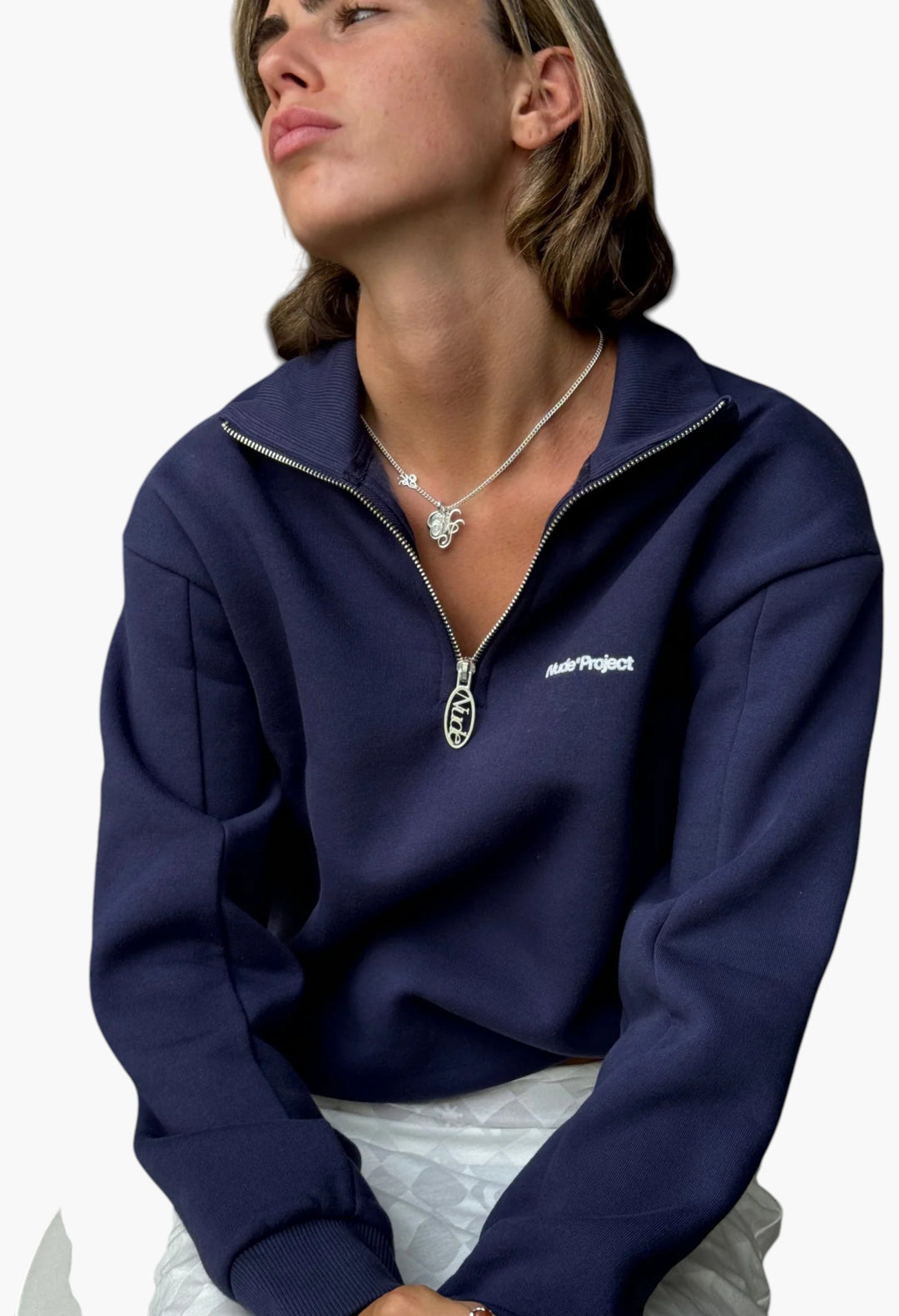 Origins Quarter-Zip Navy - GLAM MODA