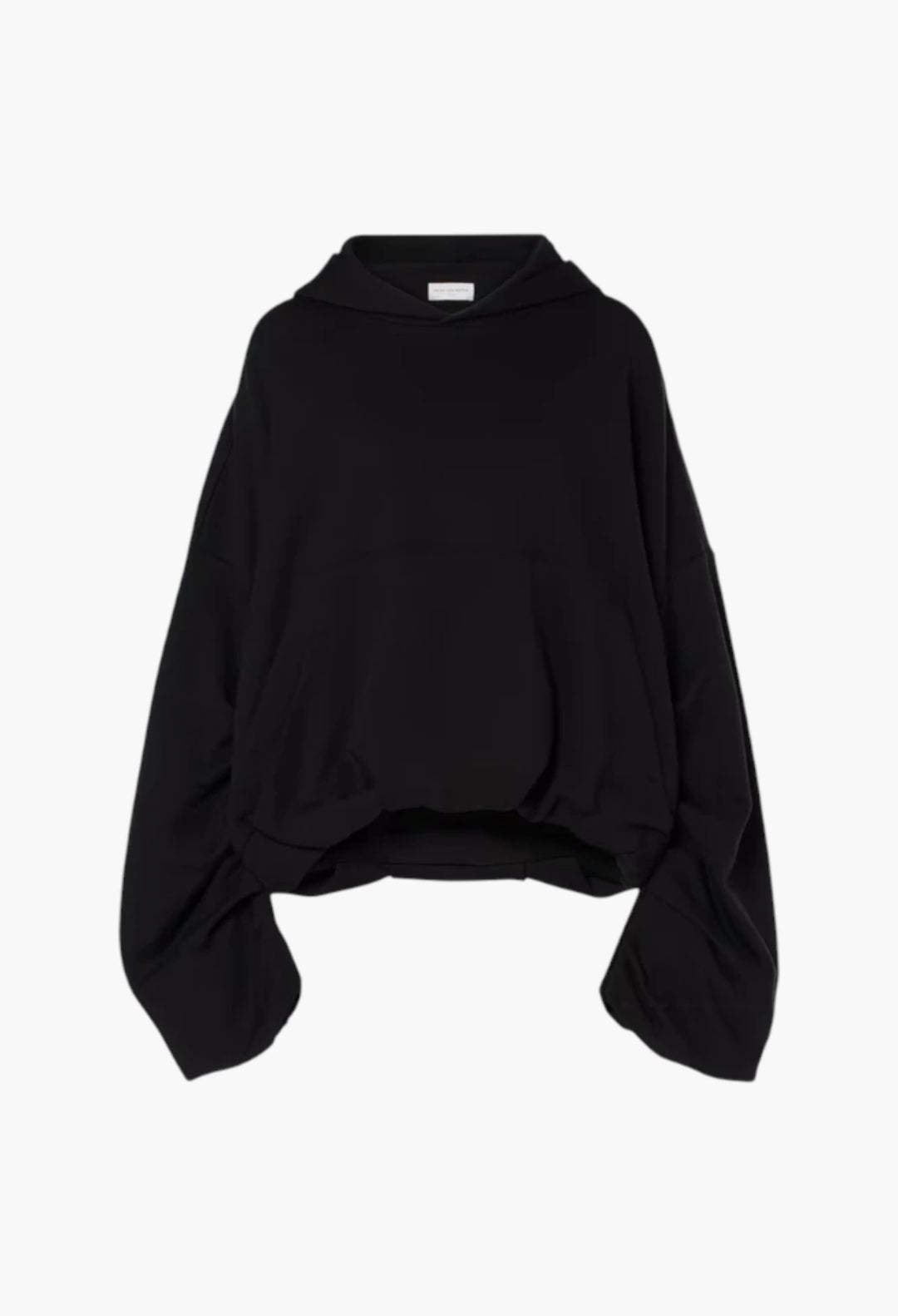 Oversized Draped Cotton Jersey Hoodie - GLAM MODA